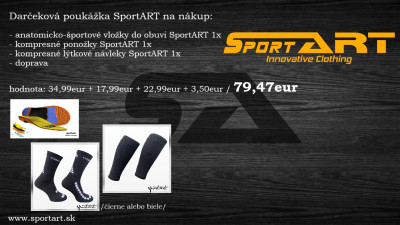 Dar�ekov� pouk�ka - 1x Vlo�ky, 1x Pono�ky, 1x L�tkov� n�vleky SportART s dopravou